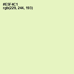 #E5F4C1 - Tusk Color Image