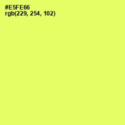 #E5FE66 - Canary Color Image