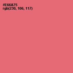 #E66A75 - Sunglo Color Image