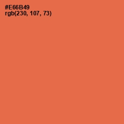 #E66B49 - Burnt Sienna Color Image