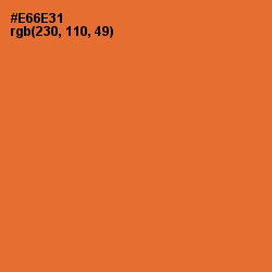 #E66E31 - Burning Orange Color Image