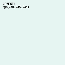 #E6F5F1 - Aqua Squeeze Color Image