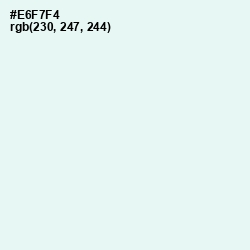 #E6F7F4 - Off Green Color Image