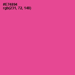 #E74894 - French Rose Color Image