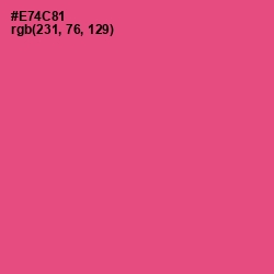 #E74C81 - French Rose Color Image