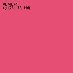 #E74E74 - Mandy Color Image