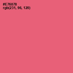 #E76078 - Brink Pink Color Image