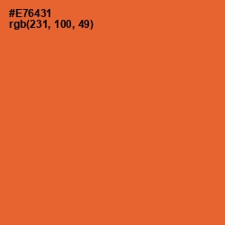 #E76431 - Outrageous Orange Color Image