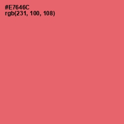 #E7646C - Sunglo Color Image