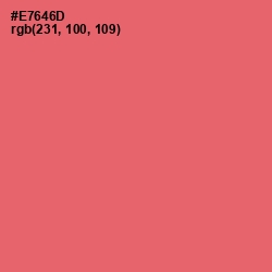 #E7646D - Sunglo Color Image