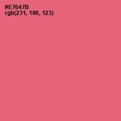 #E7647B - Brink Pink Color Image