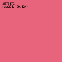 #E7647C - Brink Pink Color Image