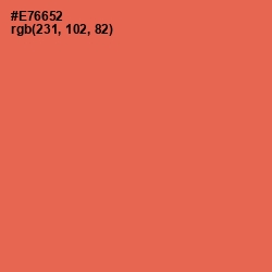 #E76652 - Burnt Sienna Color Image