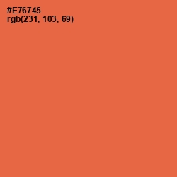 #E76745 - Burnt Sienna Color Image