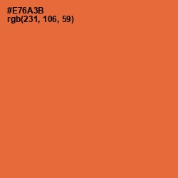 #E76A3B - Burning Orange Color Image