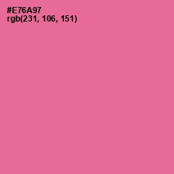 #E76A97 - Deep Blush Color Image