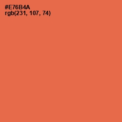 #E76B4A - Burnt Sienna Color Image