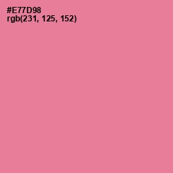 #E77D98 - Deep Blush Color Image