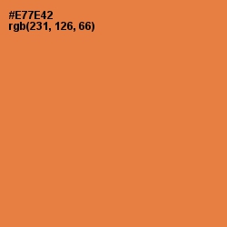 #E77E42 - Burnt Sienna Color Image