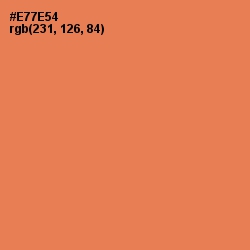 #E77E54 - Burnt Sienna Color Image