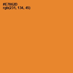 #E7862D - Carrot Orange Color Image