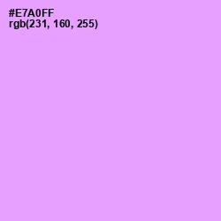 #E7A0FF - Mauve Color Image