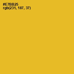 #E7BB25 - Fuel Yellow Color Image