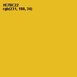 #E7BC22 - Fuel Yellow Color Image