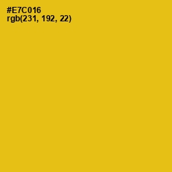 #E7C016 - Lightning Yellow Color Image