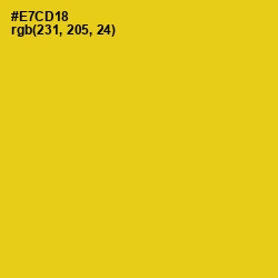 #E7CD18 - Ripe Lemon Color Image