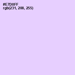 #E7D0FF - French Lilac Color Image