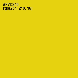 #E7D210 - Ripe Lemon Color Image