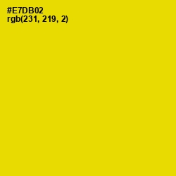 #E7DB02 - School bus Yellow Color Image