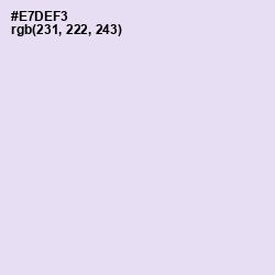 #E7DEF3 - Snuff Color Image