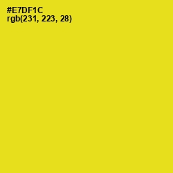 #E7DF1C - Ripe Lemon Color Image