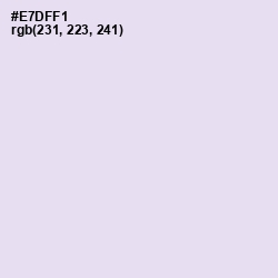 #E7DFF1 - Snuff Color Image