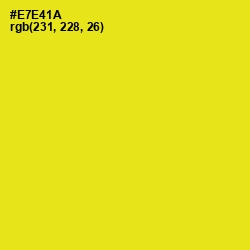 #E7E41A - Lemon Color Image