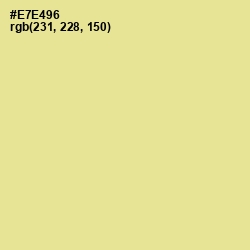 #E7E496 - Wild Rice Color Image