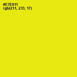#E7E911 - Lemon Color Image