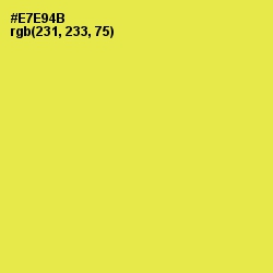 #E7E94B - Starship Color Image