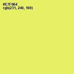 #E7F064 - Canary Color Image