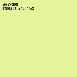 #E7F398 - Jonquil Color Image