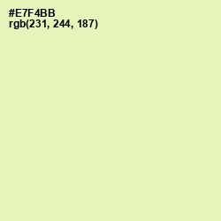 #E7F4BB - Fall Green Color Image