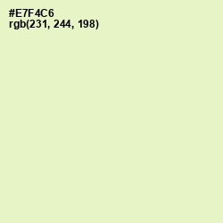 #E7F4C6 - Tusk Color Image