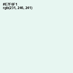 #E7F6F1 - Aqua Squeeze Color Image