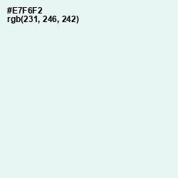 #E7F6F2 - Aqua Squeeze Color Image