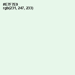 #E7F7E9 - Harp Color Image