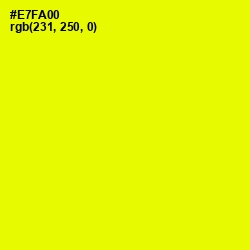 #E7FA00 - Yellow Color Image