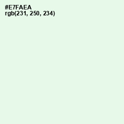 #E7FAEA - Hint of Green Color Image