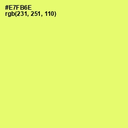 #E7FB6E - Canary Color Image